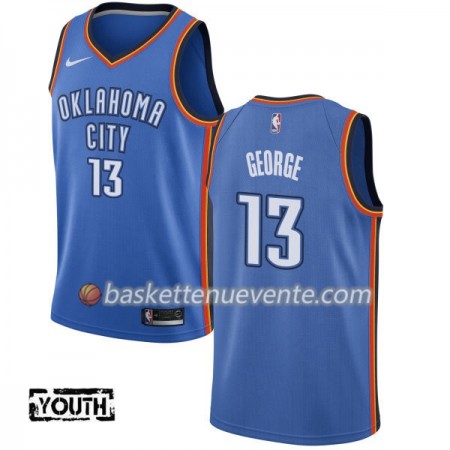 Maillot Basket Oklahoma City Thunder Paul George 13 Nike 2017-18 Bleu Swingman - Enfant